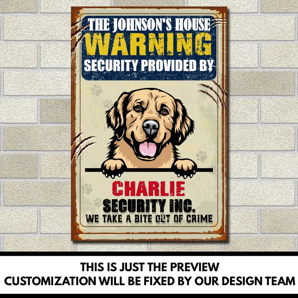 Warning This Property Is Protected - Personalized Metal Sign