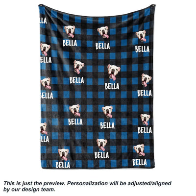 Personalized Pet Face & Name Blanket