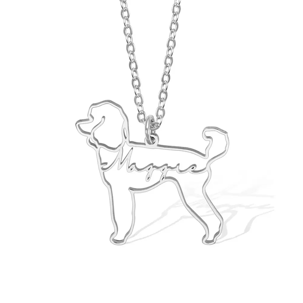 Personalized Dog Breed Name Necklace