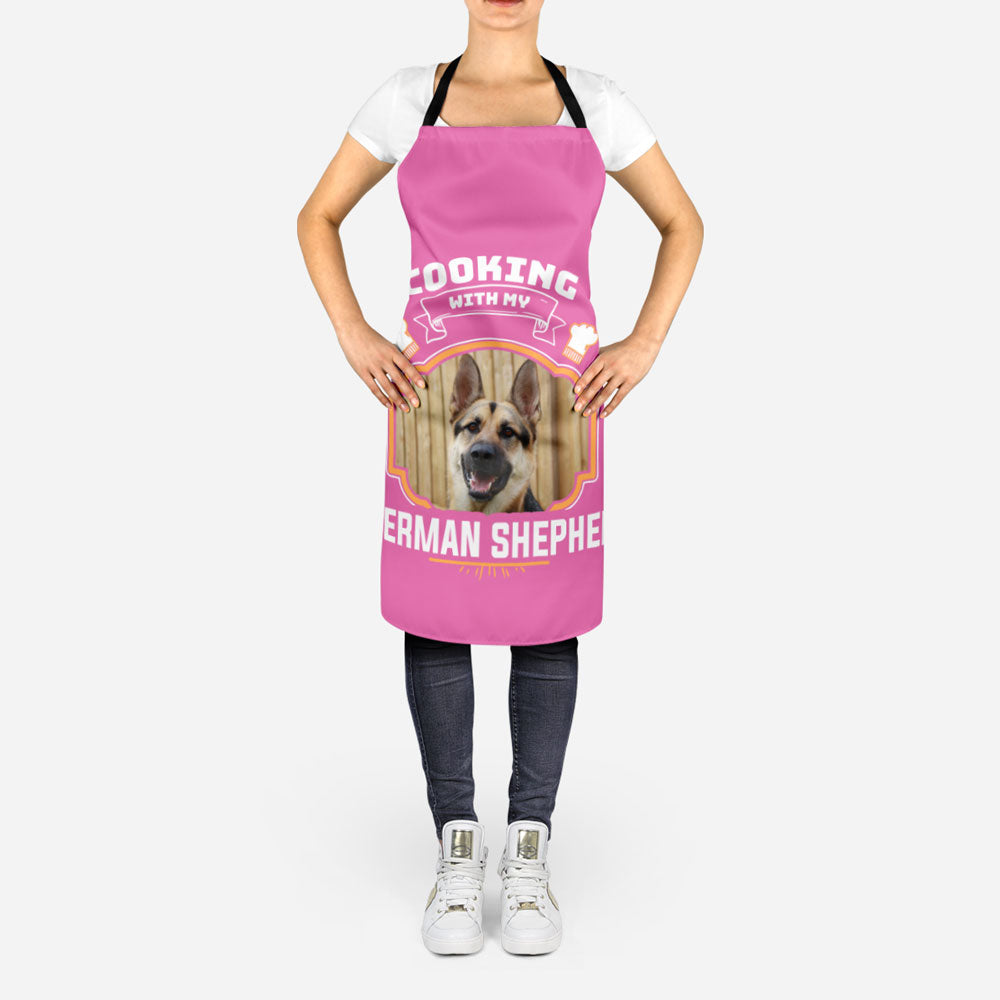 Cooking With My Dog Photo Personalized Apron