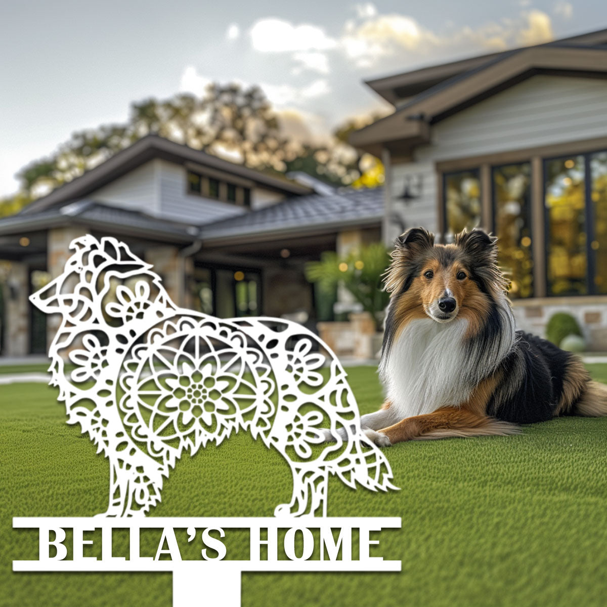 Custom Dog Breed Mandala/Zentangle Garden Stakes