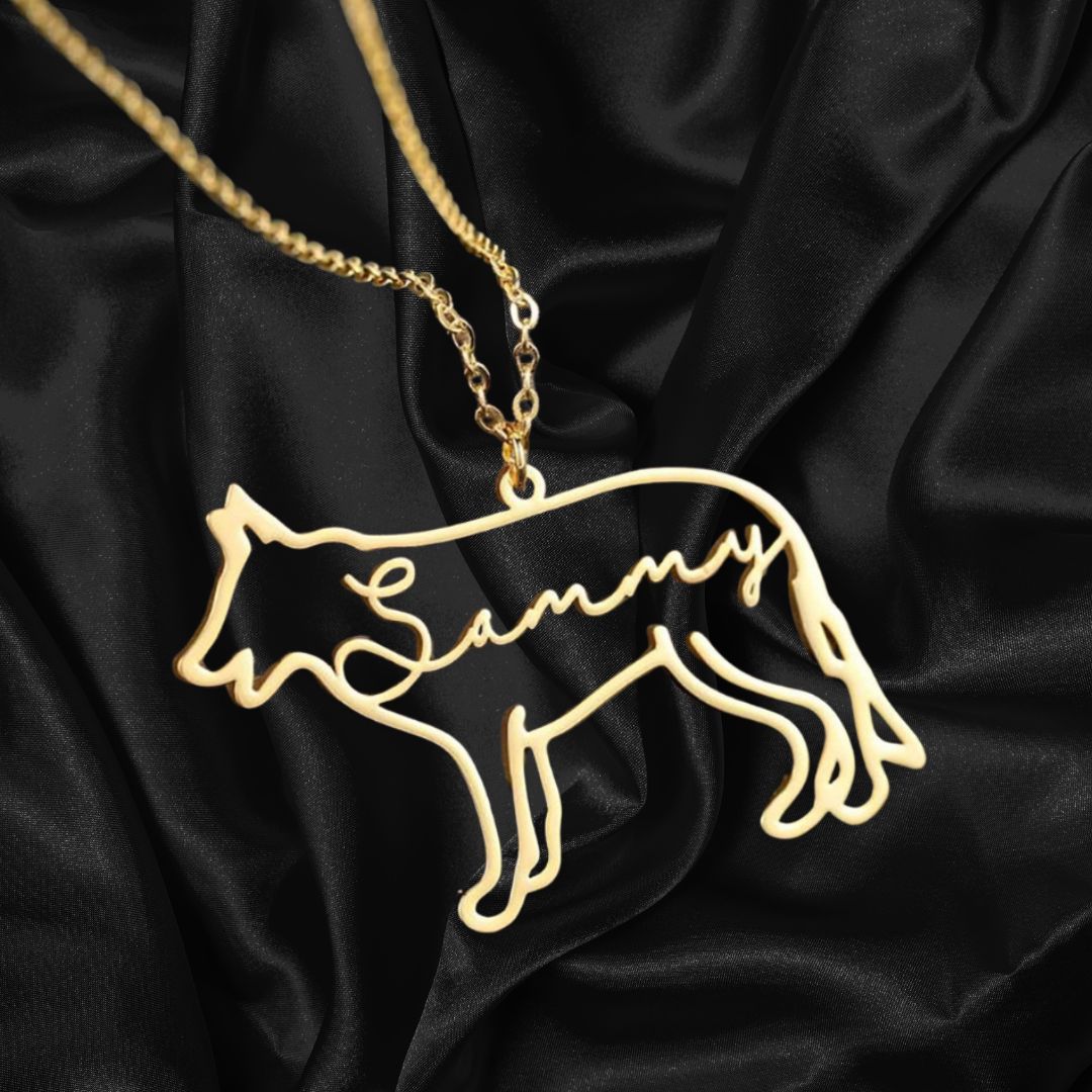 Personalized Dog Breed Name Necklace