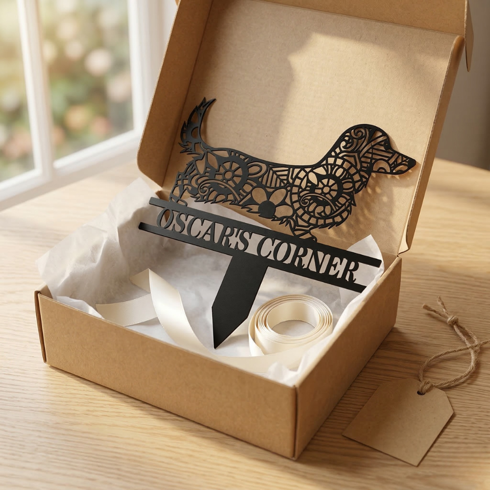 The Original Breed Mandala Garden Stake - Personalized With Your Dog&