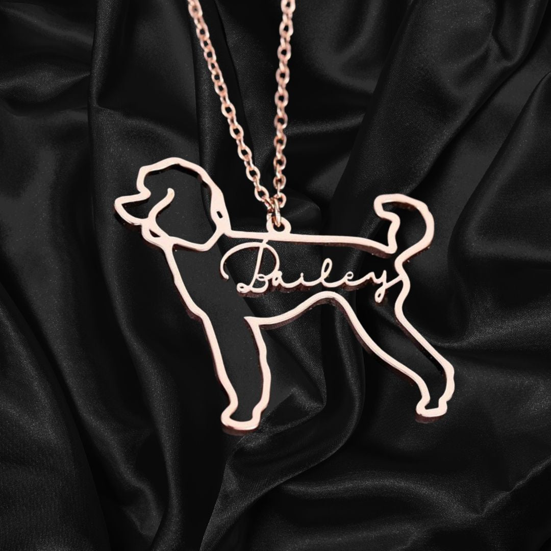 Personalized Dog Breed Name Necklace