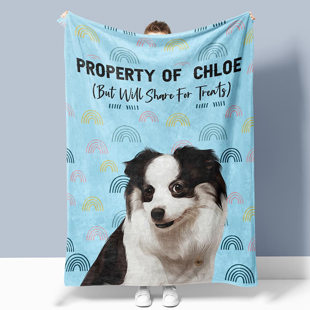 Custom Hand Drawn Pet Portrait Blanket