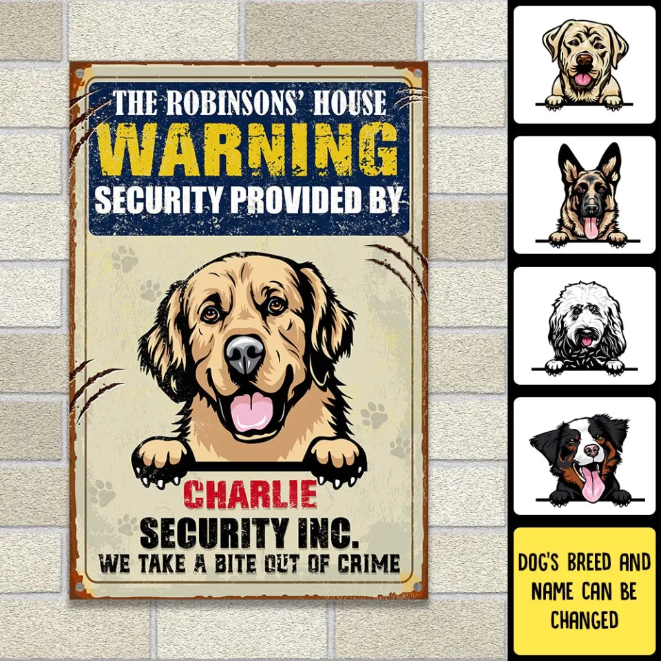 Warning This Property Is Protected - Personalized Metal Sign