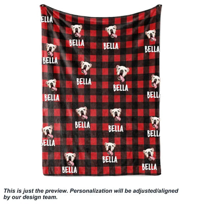 Personalized Pet Face & Name Blanket