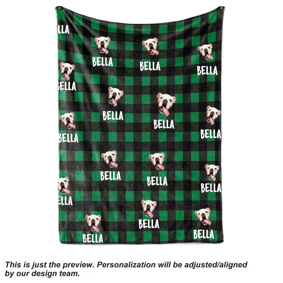 Personalized Pet Face & Name Blanket