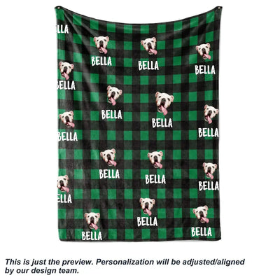 Personalized Pet Face & Name Blanket