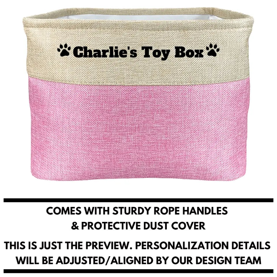 Mostly Paws Personalized Cat Toy Box MostlyPaws