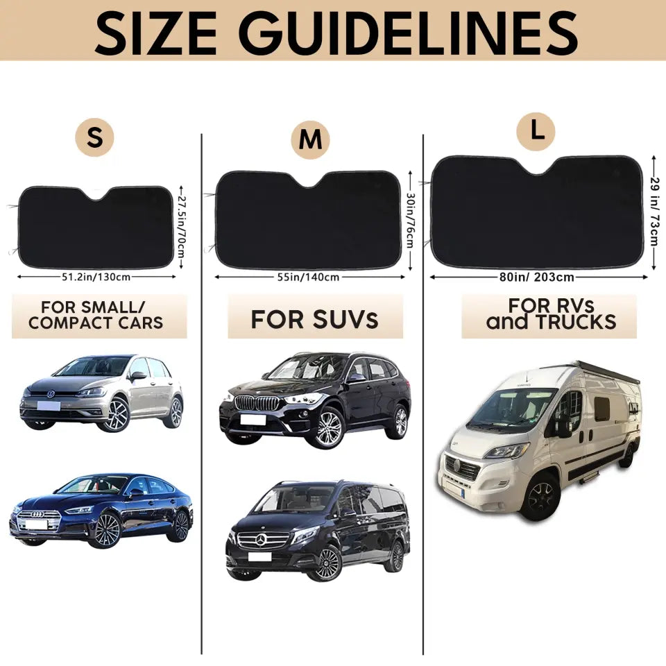 Pets and Humans Personalized Car Windshield Sunshade - Left-Hand Drive