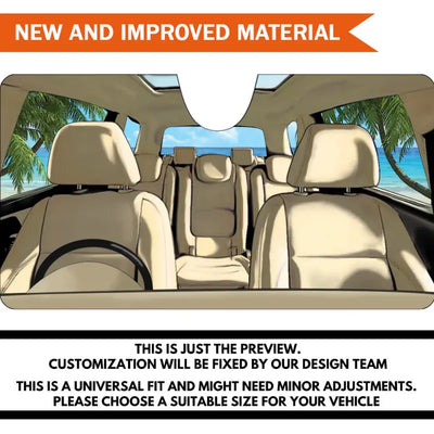 Pets Personalized Car Windshield Sunshade - Right-Hand Drive