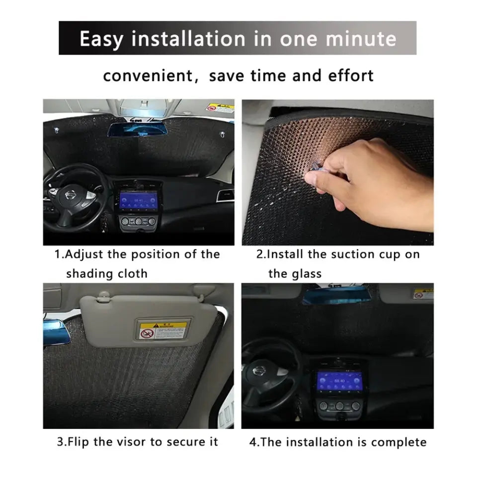 Pets Personalized Car Windshield Sunshade - Right-Hand Drive