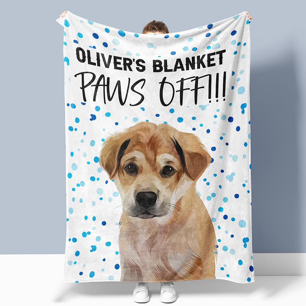 Custom Hand Drawn Pet Portrait Blanket