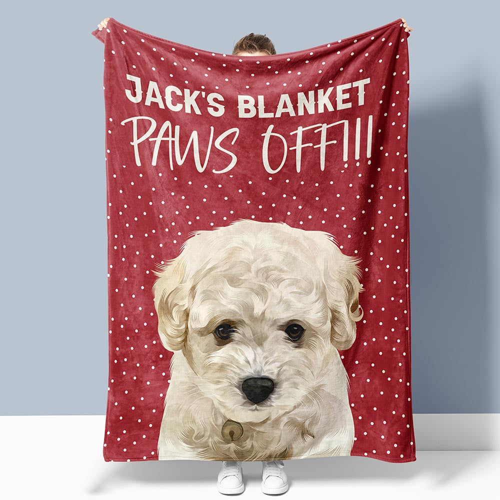 Custom Hand Drawn Pet Portrait Blanket