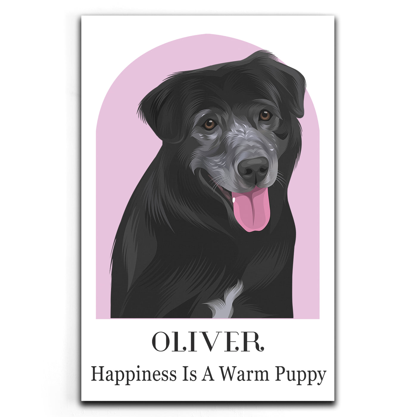 Custom Arch Pet Portrait Canvas