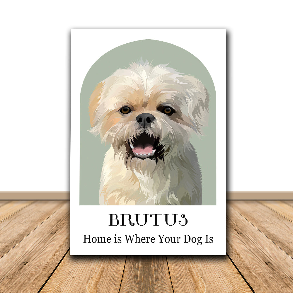 Custom Arch Pet Portrait Canvas