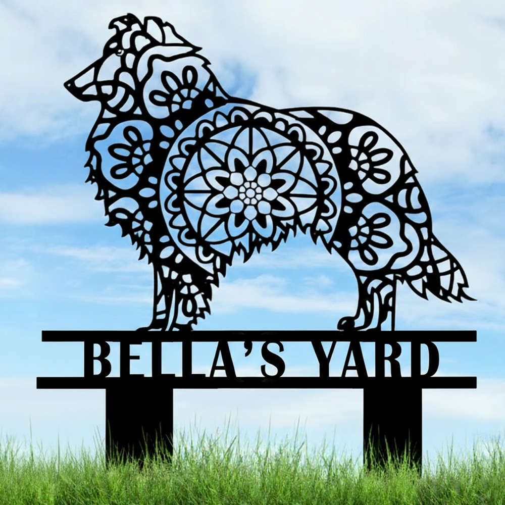 Custom Dog Breed Mandala/Zentangle Garden Stakes
