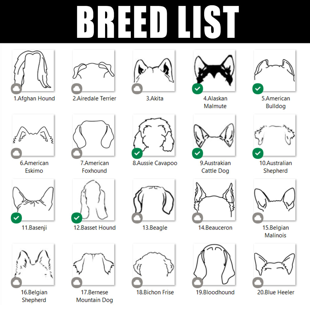 Personalized Dog Ear Name Necklace