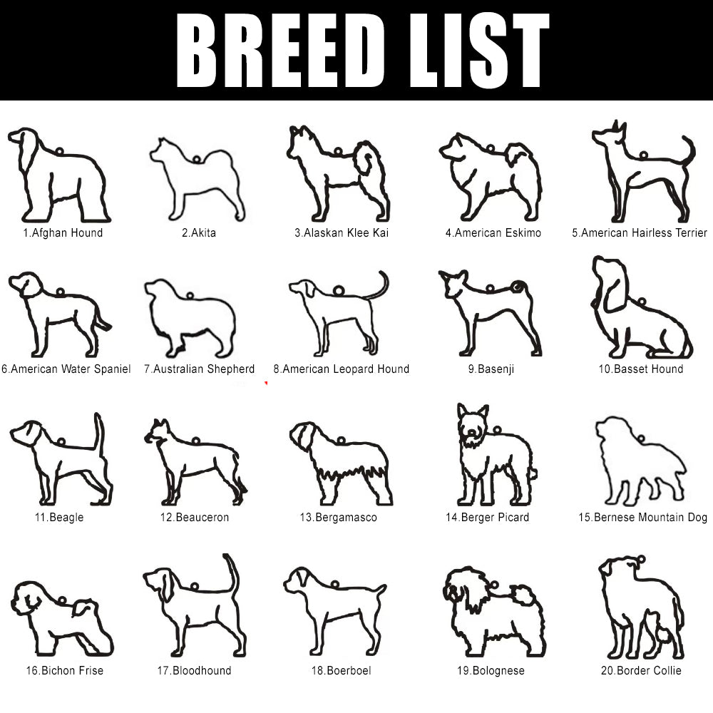 Personalized Dog Breed Name Necklace