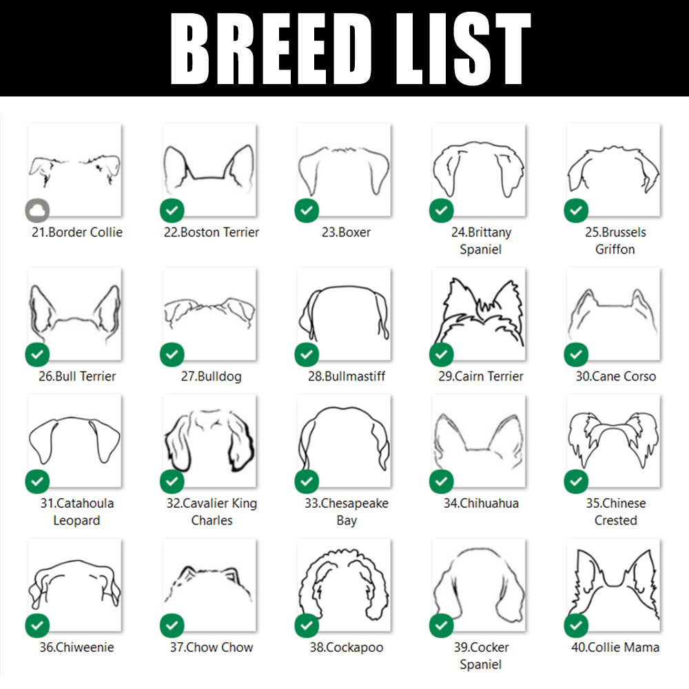 Personalized Dog Ear Name Necklace