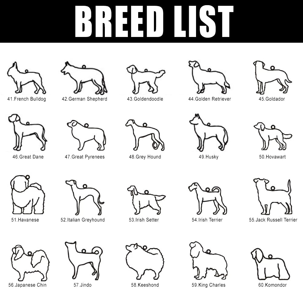 Personalized Dog Breed Name Necklace