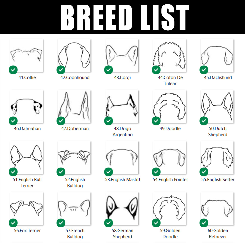 Personalized Dog Ear Name Necklace