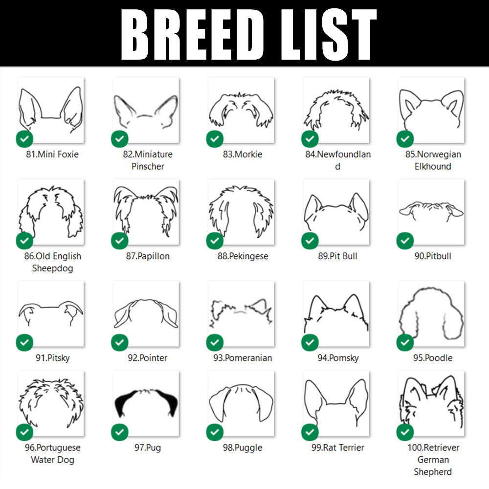 Personalized Dog Ear Name Necklace