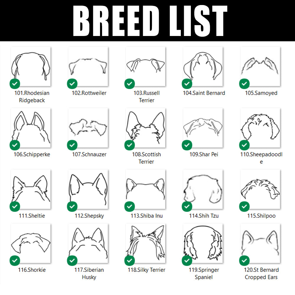 Personalized Dog Ear Name Necklace