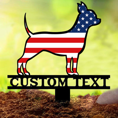 Custom Dog Breed Patriotic Garden Stakes - Limited Edition