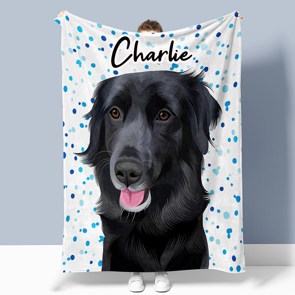 Custom Hand Drawn Pet Portrait Blanket