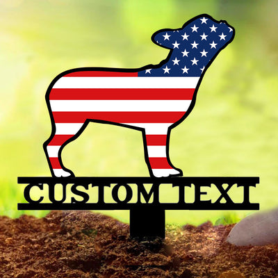 Custom Dog Breed Patriotic Garden Stakes - Limited Edition