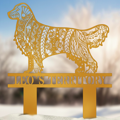 Custom Dog Breed Mandala/Zentangle Garden Stakes