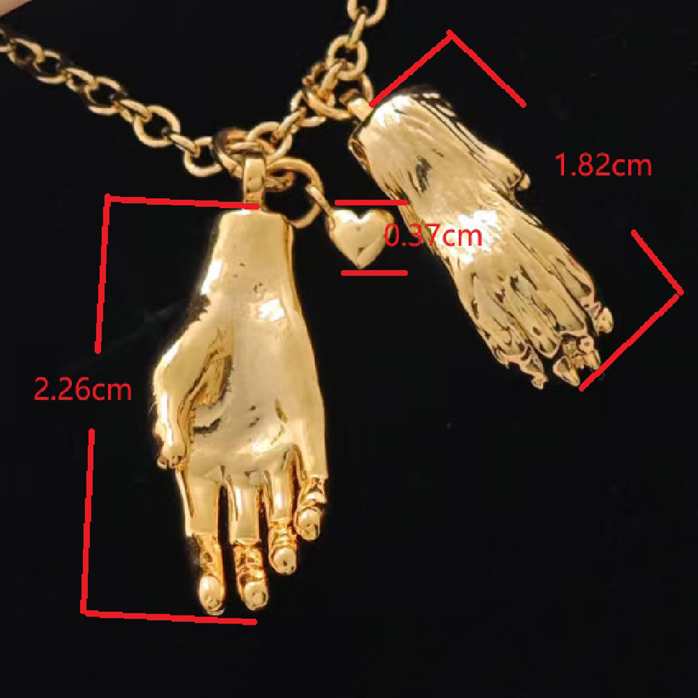 Forever Connected – Paw in Hand Pendant Necklace