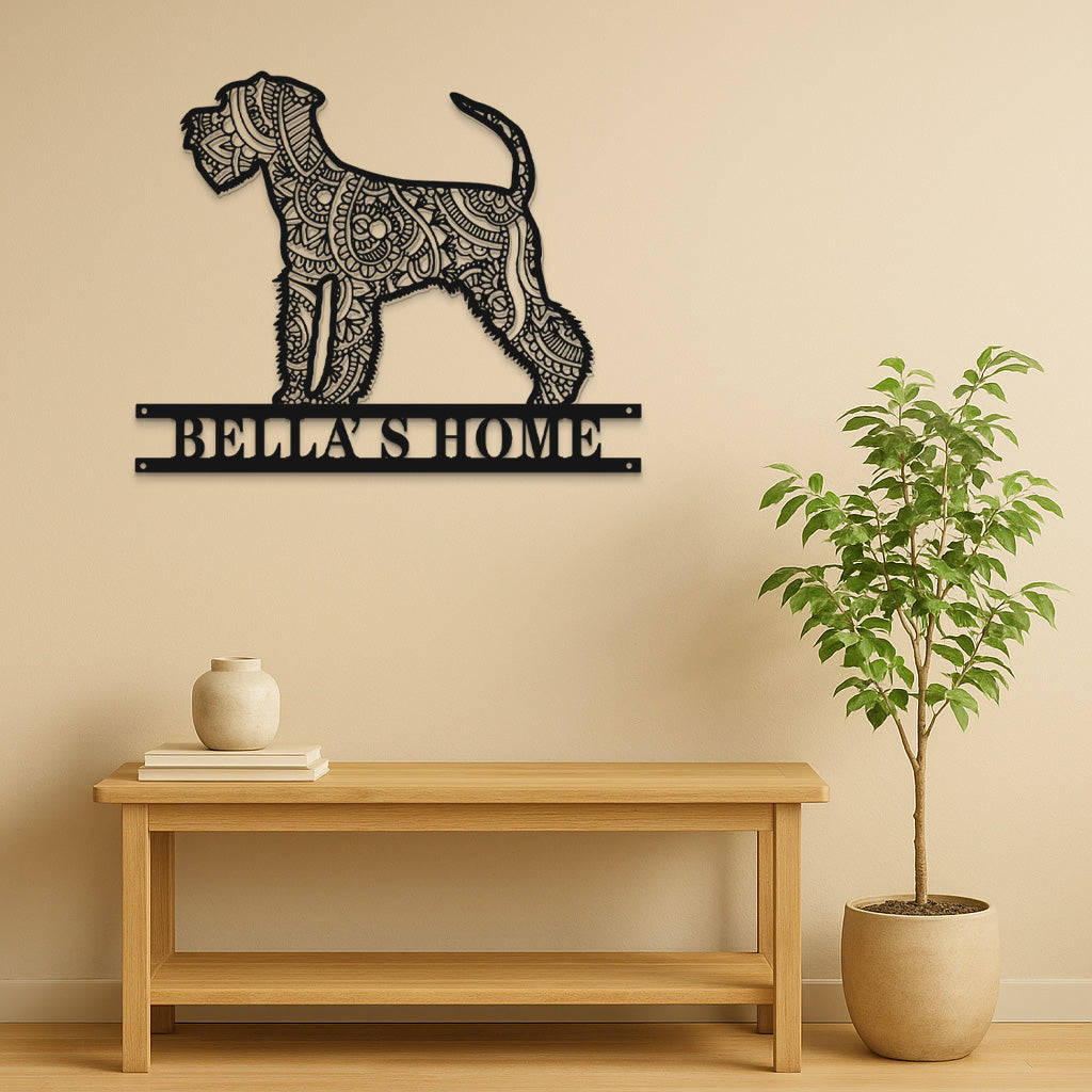 Personalized Dog Breed Mandala Metal Wall & Door Sign