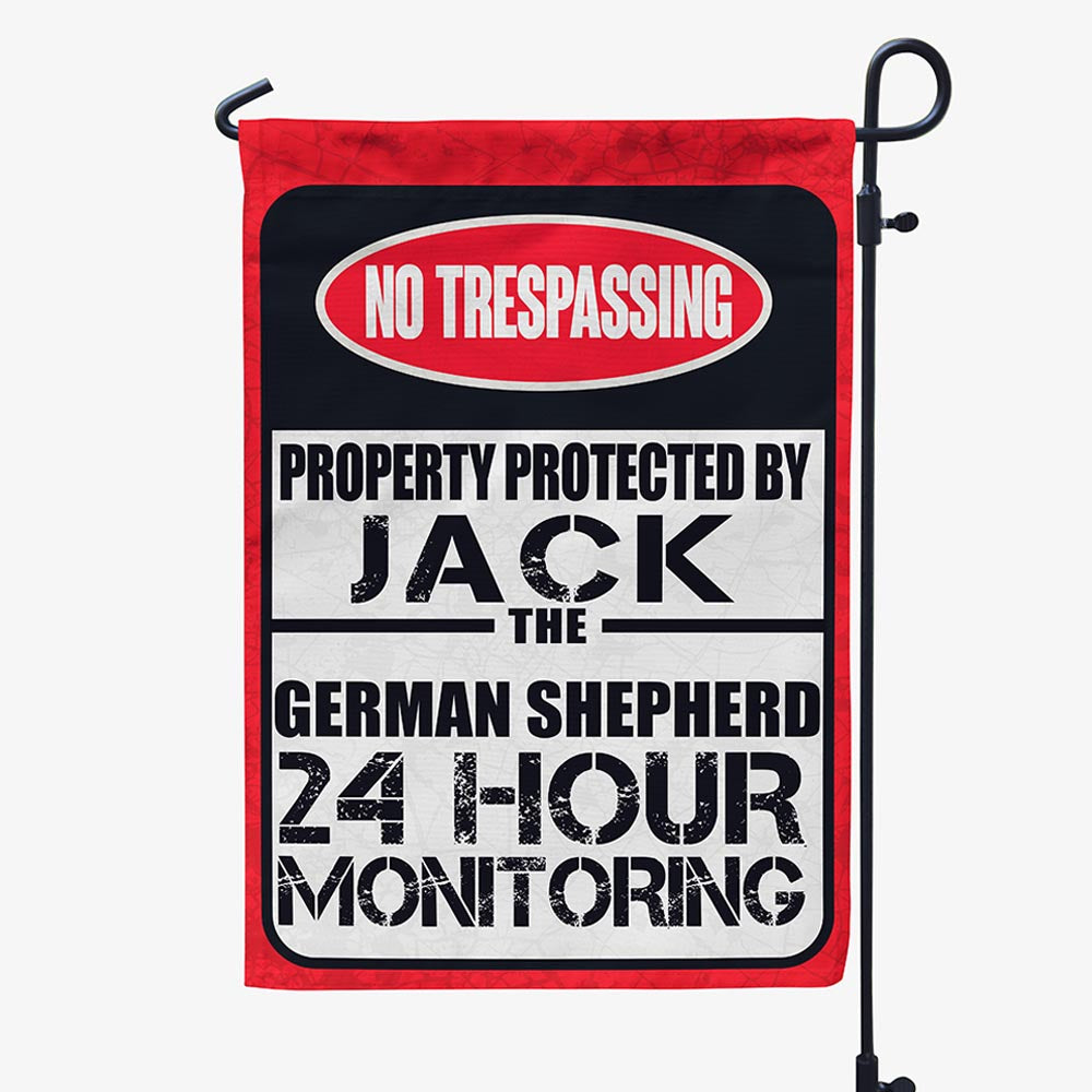 No Trespassing Personalized Flag