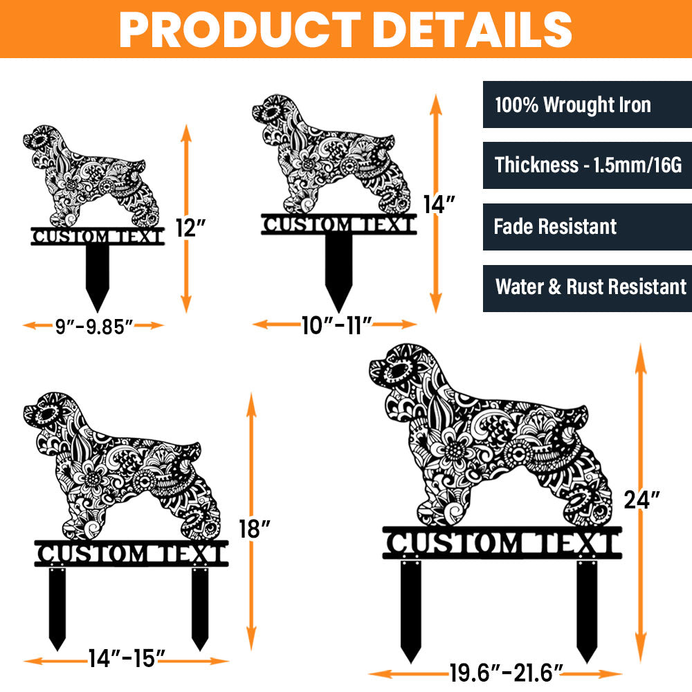 Custom Dog Breed Mandala/Zentangle Garden Stakes
