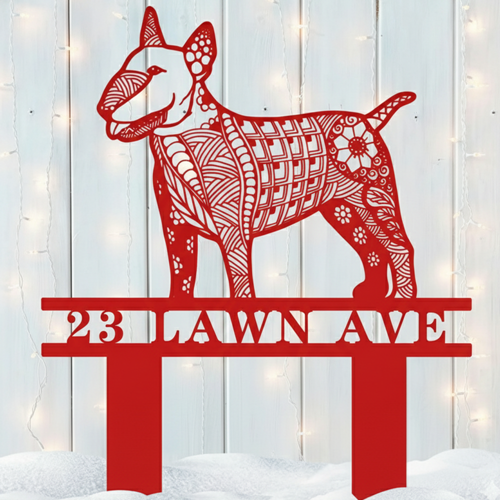 Custom Dog Breed Mandala/Zentangle Garden Stakes