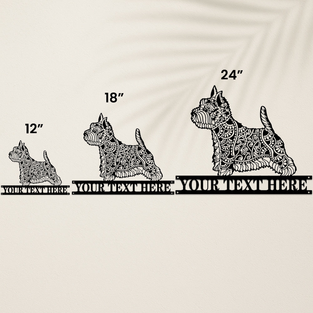 Personalized Dog Breed Mandala Metal Wall & Door Sign