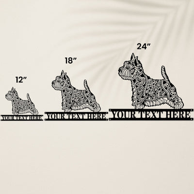 Personalized Dog Breed Mandala Metal Wall & Door Sign