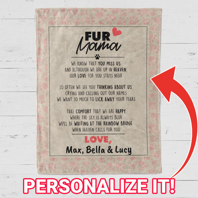 personalizable dog memorial blanket