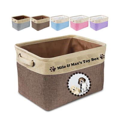 brown dog toy box