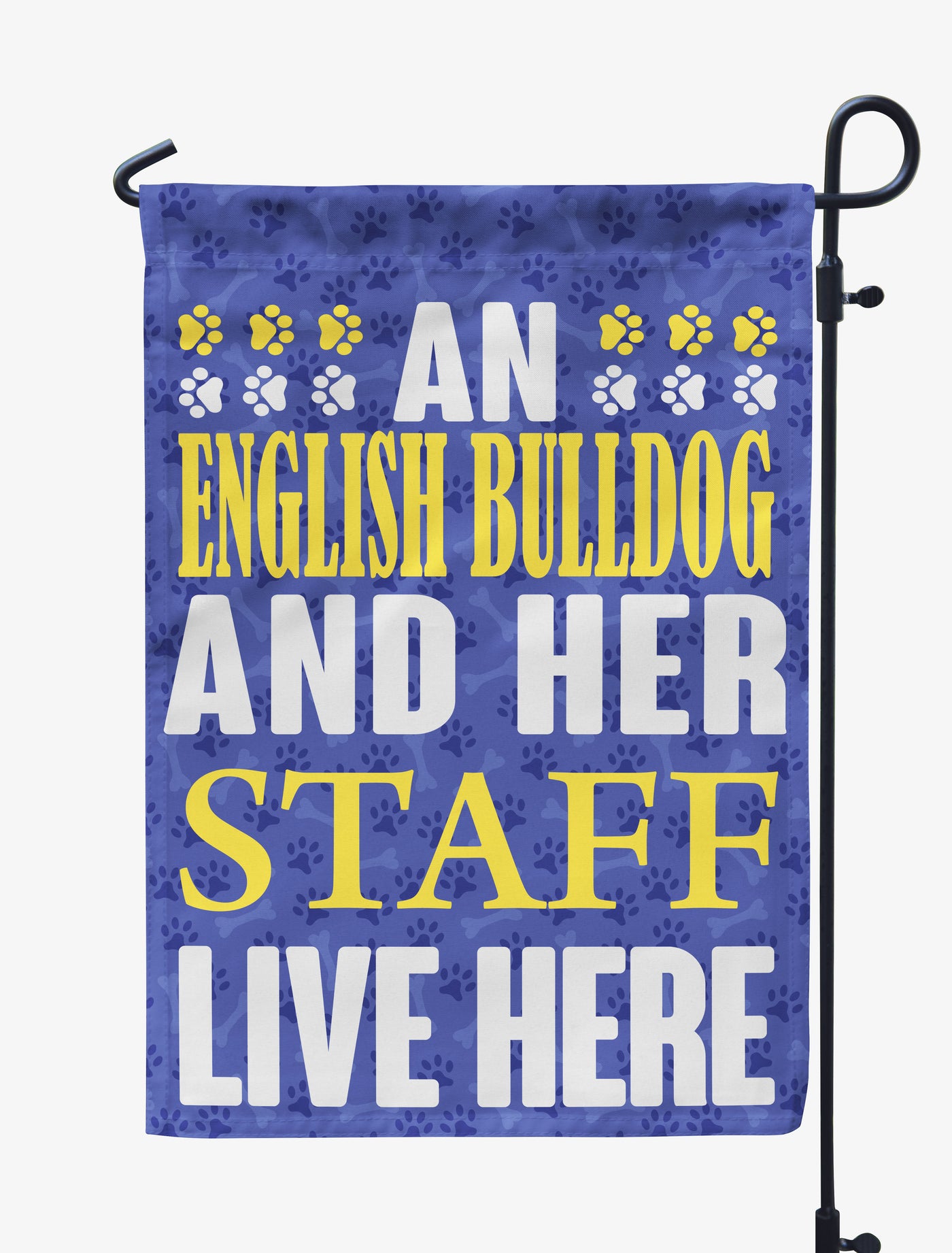 A Dog And His Staff Live Here Personalized Flag