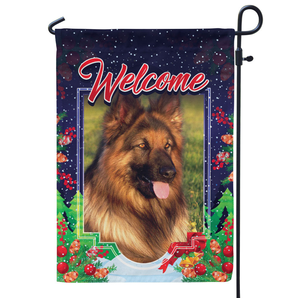Christmas Themed Pet Photo Personalized Flag