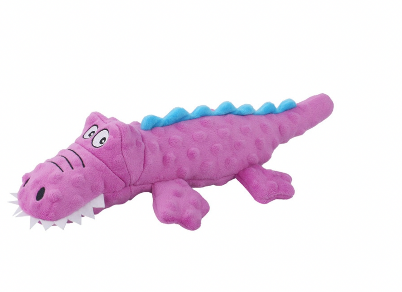 pink crocodile-shaped dog toy