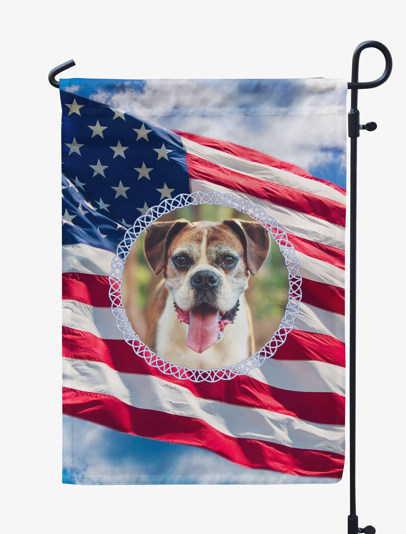 USA Flag-Themed Photo Flag for Pets Personalized