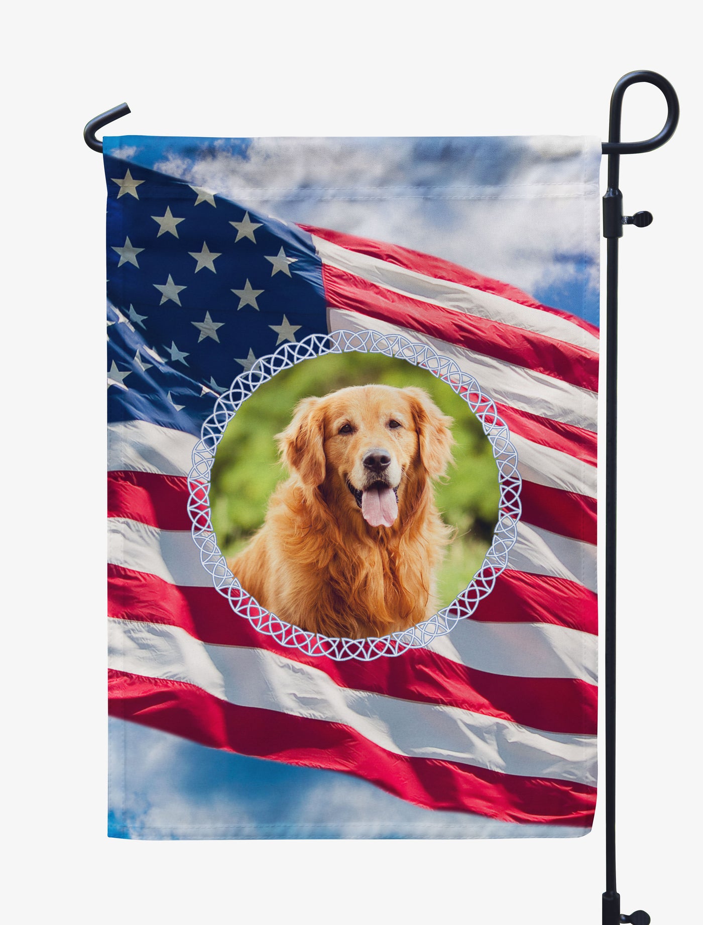 USA Flag-Themed Photo Flag for Pets Personalized