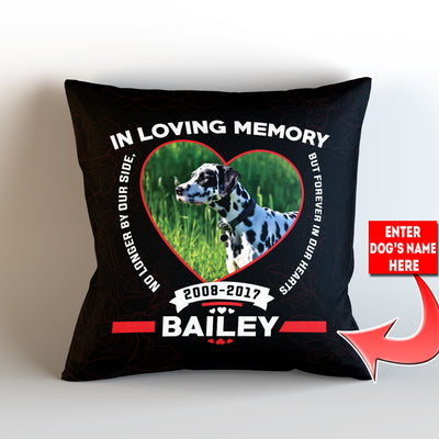 In Loving Memory Pet Memorial Photo Personalized Pillow Cover - 18" x 18"