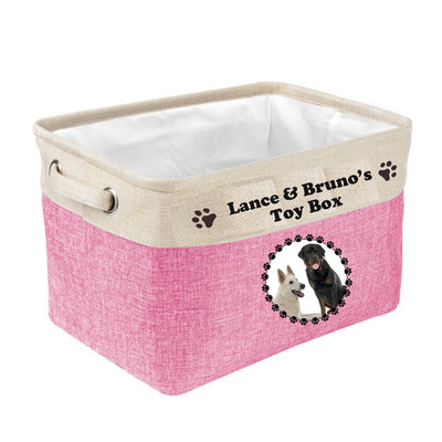 pink dog toy box