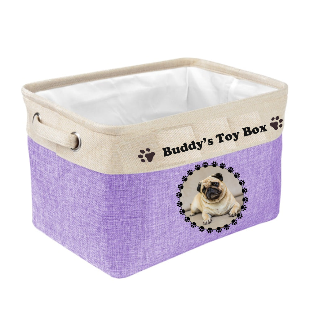 purple dog toy box